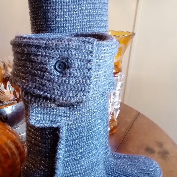 UGG CARDY KNIT GREY METALLIC SZ.9 - Picture 2 of 3